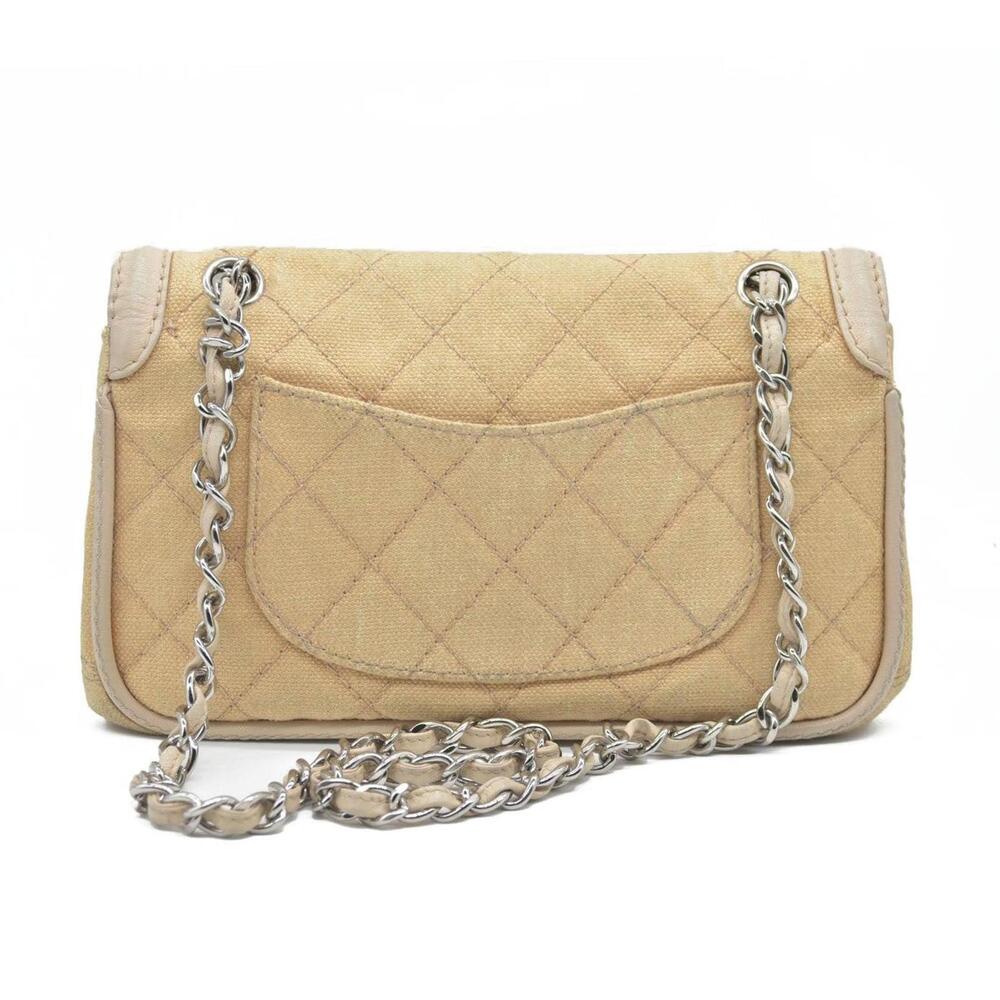 CHANEL 2006-2008 Medium Classic Lambskin Trimmed Canvas Line - Picture 10 of 15